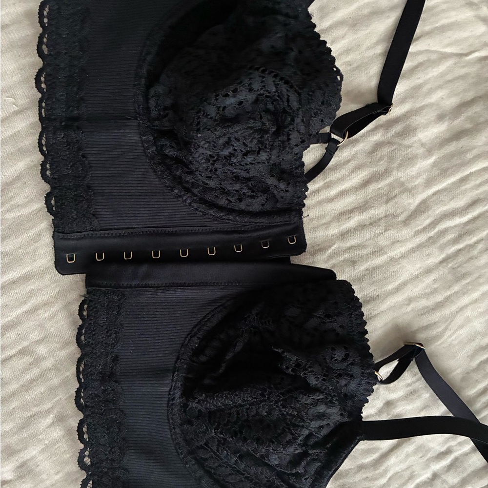 Stylish Black D Lace Corset Top